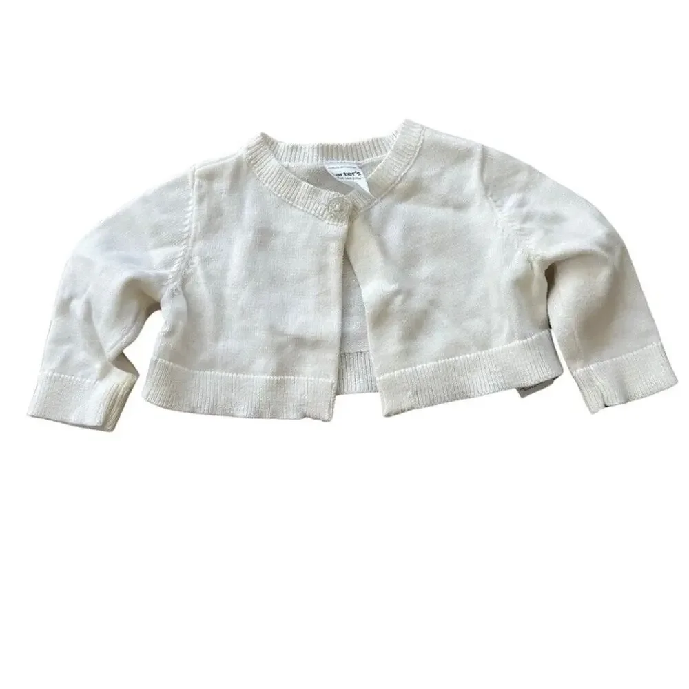 NWT Carter's Sweater White 3M